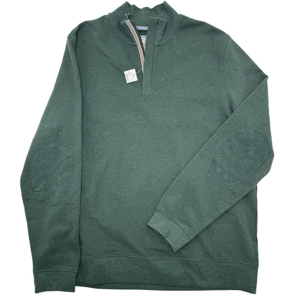 Jos. A. Bank 1905 Men's Green Half-Zip Pullover Sweater Tailored Fit XL